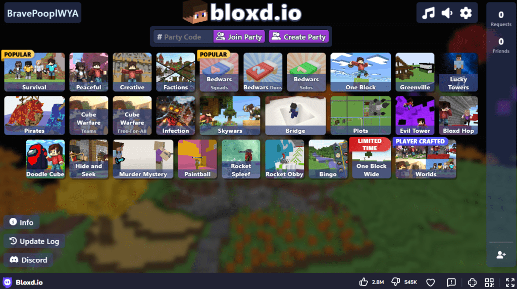 Bloxd.io multiplayer adventure game